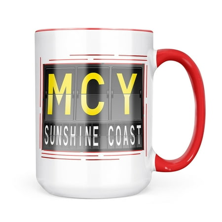 

Neonblond MCY Airport Code for Sunshine Coast Mug gift for Coffee Tea lovers