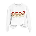 thumbnail image 4 of Yangnuo Womens Santa Claus Graphic Sweatshirts Women's Christmas Printed Fashionable Loose Casual Long Sleeved Top Regular Sleeve Hooded Sweatshirt, 4 of 4