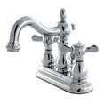 thumbnail image 1 of Kingston Brass KB1601BEX Robinet de Lavabo 4 Po. avec Poignée Croisée Élégante, Chrome, 1 of 2