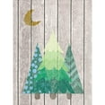 thumbnail image 3 of Bluebird Barn 12x14 Black Modern Framed Museum Art Print Titled - Whimsical Trees Under the Moon, 3 of 5