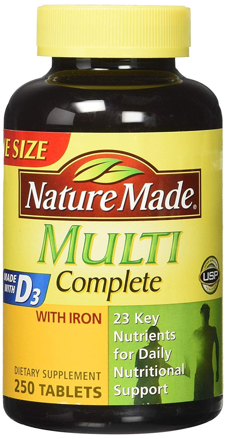 Nature Made Multi Complete Vitamin & Mineral Tabs 250 ... Nature Made Multi Complete Vitamin & Mineral Tabs 250 ...
