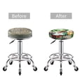 thumbnail image 3 of Uemuo Vegan1 Pattern Round Bar Stool Seat Covers Washable Stool Cushion Slipcover Elastic Bar Chair Covers-12 inch, 3 of 7