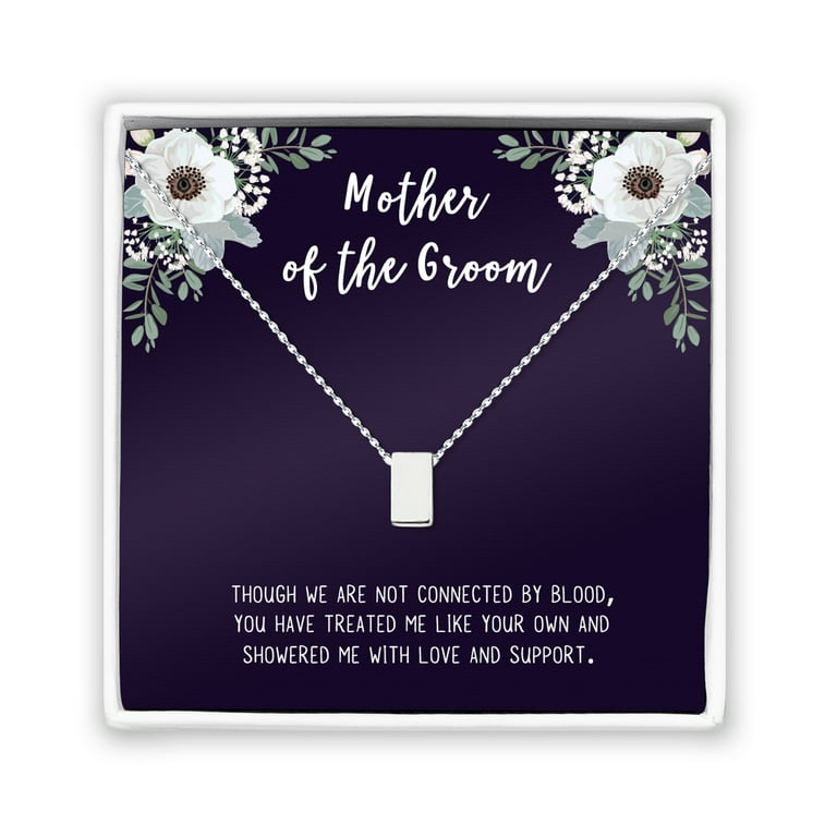 Silver Mother's Day Necklace for Mom, Mother of the Groom Gift