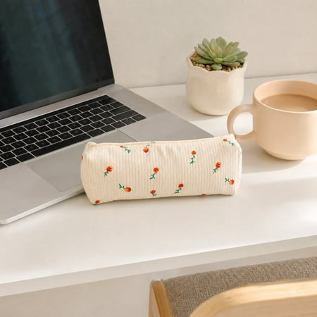 Colorful Pencil Pouch Makeup Brush Bag Travel Organizer with Zipper Closure for Home Office Essentials Storage
