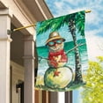 thumbnail image 5 of Smile Red Scarf Sandy Snowman Sunbath On The Beach Coastal Decoration Vertical Hawaii Winter House Flag Holiday Farmhouse Seaside Party Outdoor Yard Banner 28" x 40", 5 of 6