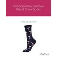 thumbnail image 2 of MeMoi Cosmopolitan Bamboo Blend Crew Socks - Womens - Female, 9-11, Navy, 2 of 7