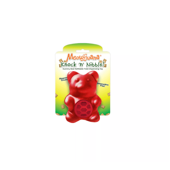 Meowijuana® Knock 'n' Nibble Gummy Bear Treat Dispensing Cat Toy