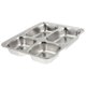 thumbnail image 5 of Bandeja rectangular de acero inoxidable con 4 compartimentos para servir alimentos, 5 of 6
