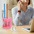 thumbnail image 4 of Eagle Electric Pencil Sharpener, Battery or USB Operated, Dual Holes, Dual Blades, fit for Pencils of Size 6-8mm and 9-12mm (Pink), 4 of 7