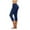 Navy, variant on DDAPJ pyju Black Capri Leggings for Women 3/4 Length High Waisted Workout Yoga Pants Workout Gym Stretchy Tights Basic Solid Seamless Athletic Legging Navy S
