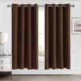 thumbnail image 3 of Cortinas opacas para dormitorio, con aislamiento térmico, cortinas y cortinas para ventana con ojales para sala de estar, gris oscuro, 2 paneles, 52 x 84 pulgadas, 3 of 5
