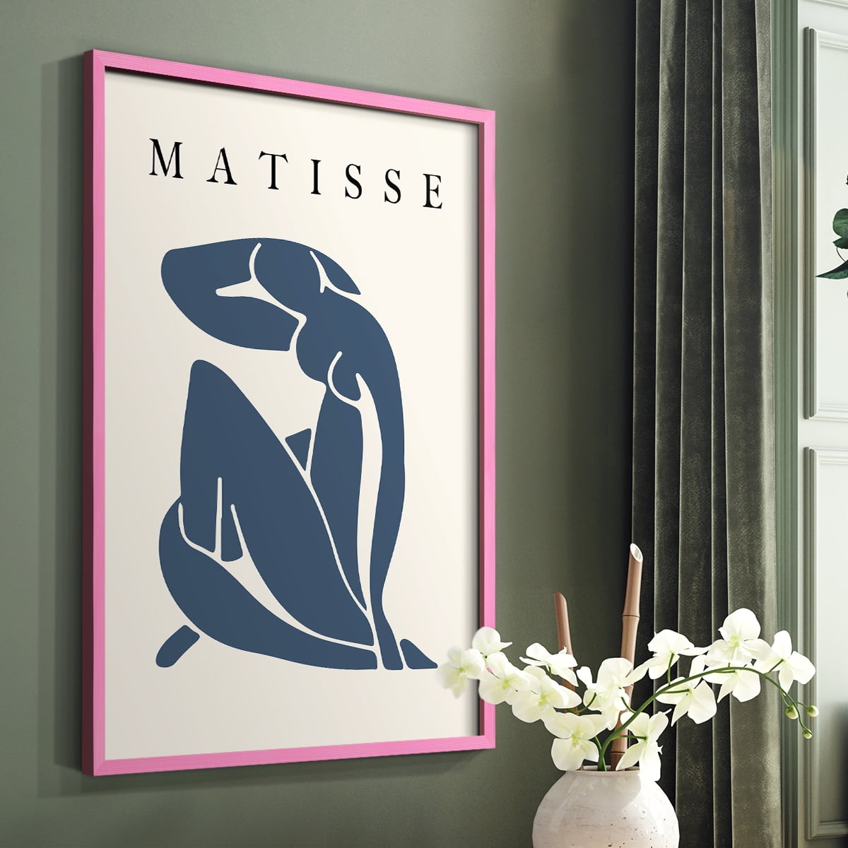 Matisse CCCLXXXI in Pink Solid Wood 22 x 28 Framed Print