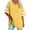 Yellow, variant on cfhntfmh Womens Oversized T-Shirts Fashion V Neck Half Sleeve Loose Basic Shirts Casual Baggy Striped Tunic Tops