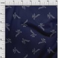 thumbnail image 3 of oneOone Rayon Dark Blue Fabric Leaves Sewing Fabric By The Yard Printed Diy Clothing Sewing Supplies 56 Inch Wide, 3 of 4