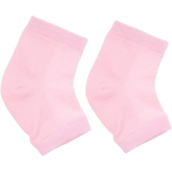 1 Pair Callus Remover Gel Moisturizing Socks Gel Natural Remedy for Cracked and Dry Heels for Women Men (Pink)