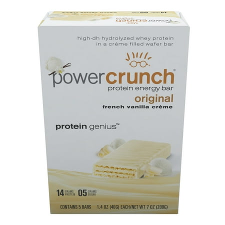 Power Crunch Protein Energy Bar, French Vanilla Cream, 14g Protein, 5 Ct
