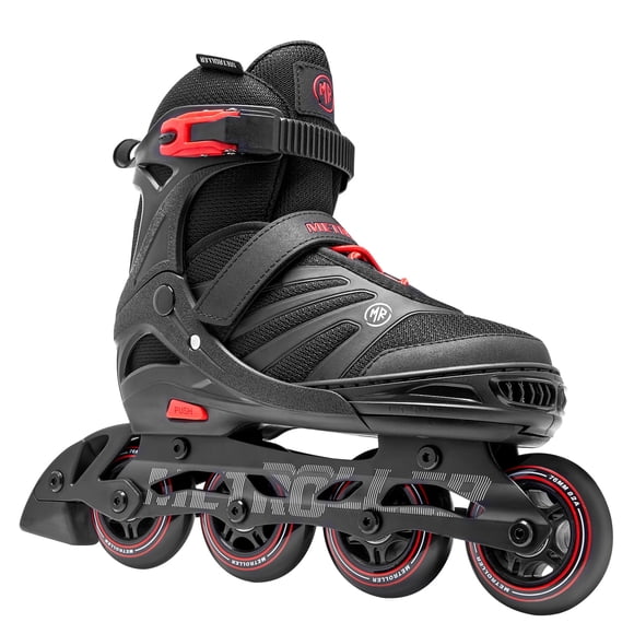 Patines en línea METROLLER ajustables para adultos y jóvenes, color negro