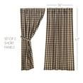 thumbnail image 2 of VHC Brands Rustic & Lodge Farmhouse Window Rory Short Curtain Panel Pair, 63x36, Chocolate Brown, 2 of 5