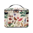 thumbnail image 3 of HELLHERO Durable Makeup Bag Travel Cosmetic Bag with Brush Slots Large Makeup Organizer Gift(Butterfly and Floral Pattern), 3 of 4
