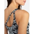 thumbnail image 4 of Time and Tru Women's and Women's Plus Size One Shoulder Swim Dress, Sizes XS-3X, 4 of 5
