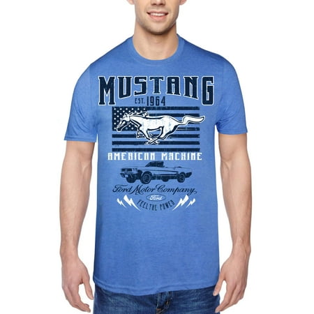 Ford Mustang Men's Go Big Short Sleeve Graphic T-Shirt, up to Size (Best Paint For T Shirts)