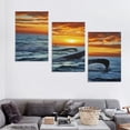 thumbnail image 4 of Nawypu Wall Art for Living Room Tale Blue Whale Watching in Sri Lanka marine life indian ocean Mirissa Print On Canvas Wall Decor Painting Posters 12''x16''X3 Panels Ready to Hang, 4 of 4