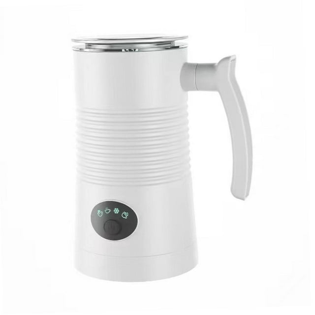 Rongfmy Mousseur à Lait Électrique 350ml Silencieux 4 Réglages Portable Chaud et Froid Blanc