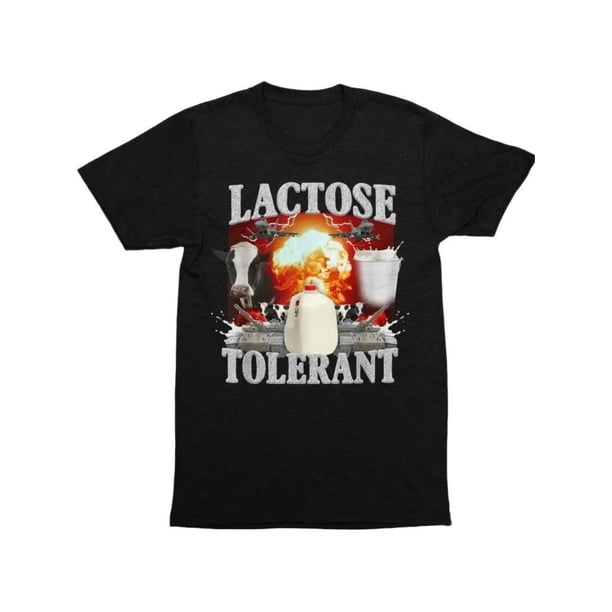 Lactose Tolerant T-Shirt Menswear and Womenswear Top underwear Tshirt Streetwear Tropical Cotton Summer unisex