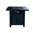 thumbnail image 3 of 25" H Outdoor Patio Propane Gas Fire Pit Table - 50,000 BTU High-temperature-resistant carving process for environmentally friendly materials with the effect of rattan weaving grain, 3 of 9