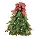 thumbnail image 1 of Adorno colgante de corona de de Navidad para puerta de entrada, suministros para fiestas, decoración de fiestas, guirnalda navideña artificial Con lazo de cuadros, 1 of 8