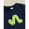 thumbnail image 6 of BemeyourBBs Toddler Boys Summer Outfits Caterpillar Embroidery T-Shirts Shorts, 6 of 9