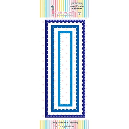 UPC: 0194186010172 | Dress My Craft Dies-Inverted Stitched Scalloped Slimline
