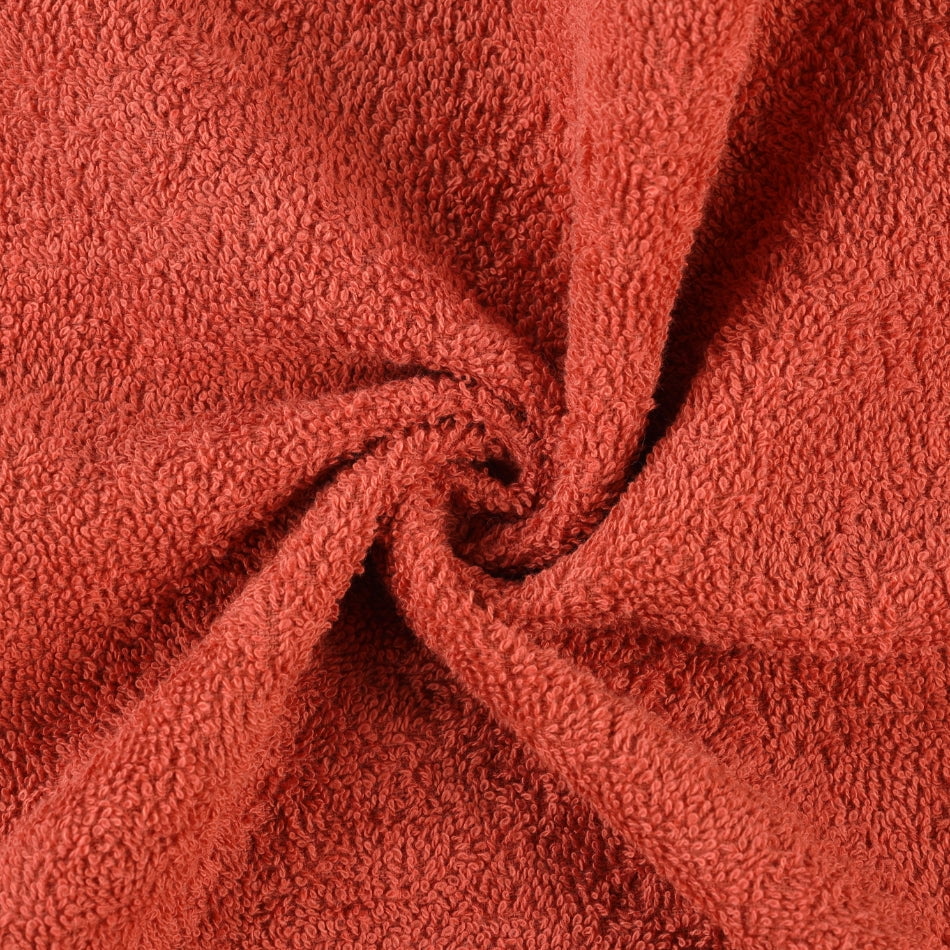 Superior Eco-Friendly Cotton Solid 12-Piece Rust Towel Set