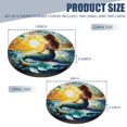 thumbnail image 2 of Electric Stove Burner Covers,4 Pcs Round Gas Burner Cover,8 and 10 Inch,Mermaid Gazing at the Sunset by the Sea, 2 of 7