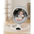 thumbnail image 5 of Babyomi Baby Swing for Infants, Bluetooth Control, 5 Speed Settings, 10 Nursery Rhyme, 0-12Months, Gray, 5 of 6
