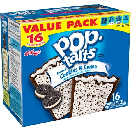 Kellogg's Pop-Tarts, Frosted Cookies and Creme Flavored, 28.8 oz, 16 (Best Pop Tart Flavors)