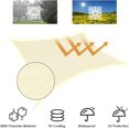 thumbnail image 2 of Toldo rectangular impermeable de 3 m x 4 m, cubierta de sombra para patio trasero, toldo solar con cuerdas, 95% de bloqueo UV, cubiertas de pérgola para jardín al aire libre, balcón, patio, color, 2 of 5