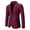 Wine, variant on Mens Coat Jacket Clearance Men Casual Solid Button Blazer Turn-down Collar Collar Suit Long Sleeves Jacket