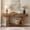 Mix Brown, variant on 63" Farmhouse 2-Tier Console Table, U-Shaped Base Entryway Table, Narrow Wood Sofa Table Behind Couch for Living Room & Hallway (Vintage Brown)