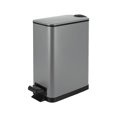 thumbnail image 1 of Naiovety Cubo de basura de acero inoxidable de 10 l, cubo de basura reutilizable, lavable, ergonómico, elegante, contenedor de basura de cocina Suministros de limpieza para el hogar Gris, 1 of 6