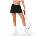 thumbnail image 4 of MLDRA Tennis Skirts for women Golf Mini Womens Skirts High Waisted with Pockets Inner Shorts for Athletic Skorts Sports Casual Black, 4 of 7