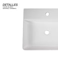 thumbnail image 2 of Lavabo Cuadrado Ceramico Clasico 50x42x13 cm Jauz Improvement J0535 Color Blanco, 2 of 5
