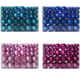 thumbnail image 4 of Nvzi 100ct Christmas Ball Assorted Pendant Shatterproof Ball Ornament Set Seasonal Decorations with Reusable Hand-Help Gift Boxes Ideal for Holiday Xmas Tree Decorations, (Blue, 100ct), 4 of 4