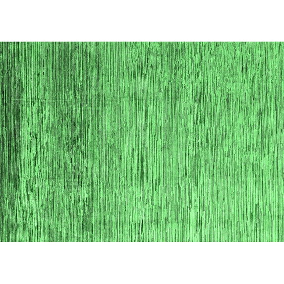 Ahgly Company Indoor Rectangle Abstract Emerald Green Modern Area Rugs, 4' x 6'