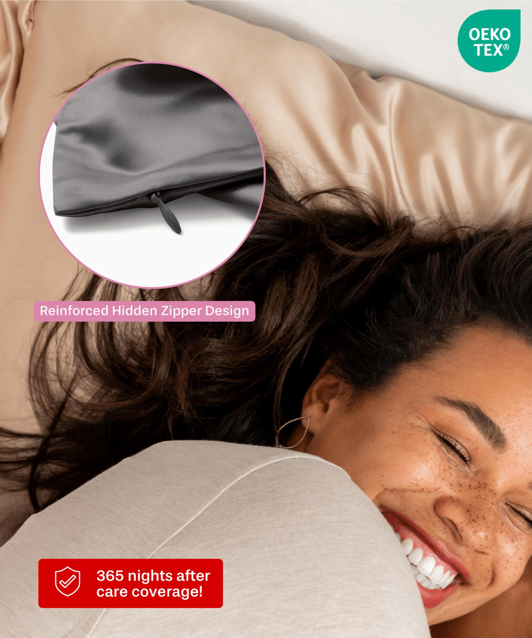 Sundaysilks Mulberry Silk Pillowcase  Pillow Cases For Hair & Skin Superior To Satin With Zipper Standard Queen King Sizes Anti-wrinkle Non-slip Pillowcases