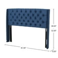 thumbnail image 3 of Adjustable Button Tufted King Headboard, Soft charming Fabric Headboard King/CA King - NAVY, 3 of 6
