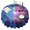 Colorful Tie Dye, variant on Purple Blue Tie Dye Pattern Round Tablecloth 60"x60",Wrinkle Wipeable Table Cloth for Kitchen Dining Room Picnic Patio Party