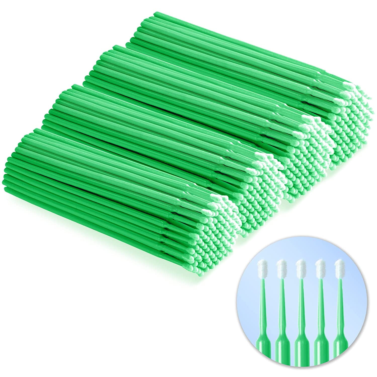 400 Pcs Disposable Micro Applicator Brushes Microfiber Wands Latisse