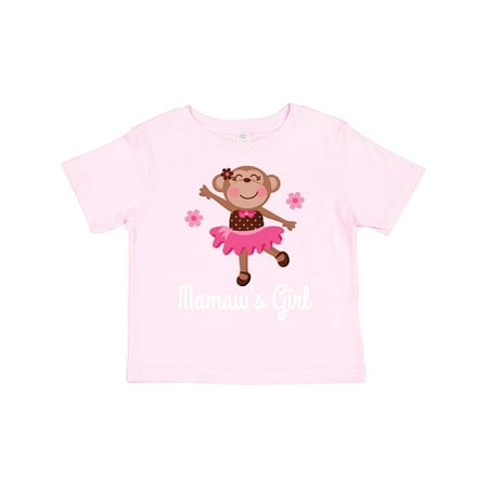

Inktastic Mamaws Girl Ballerina Monkey Girls Toddler T-Shirt