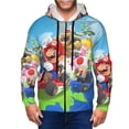 thumbnail image 6 of Lsque Mario for Mens Full-zip Hoodie, Zip-up Pullover Hooded Sweatshirt, Kangaroo Pocket Hoodie Ideal for Daily Wear, Travel, and Home-Small, 6 of 8